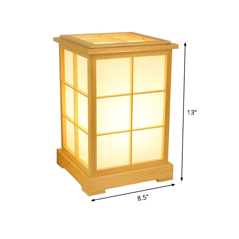 1 hoofdslaapkamer tafellamp Chinees beige leesboeklamp met huishouten kap Clearhalo