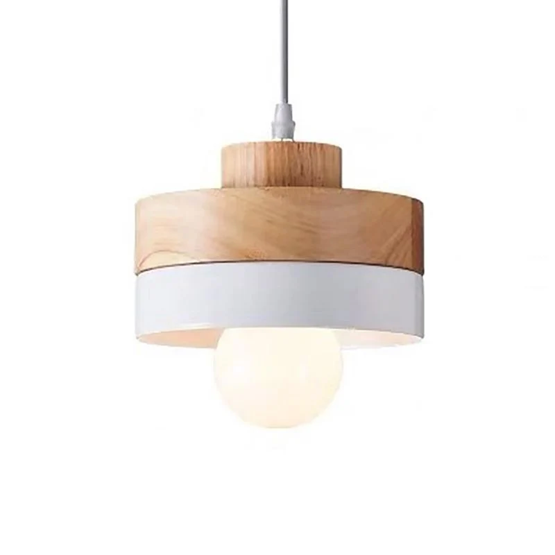 Houten geometrie hangende plafondlamp Eigentijdse 1-lichts metalen ophangverlichting voor eetkamer Clearhalo
