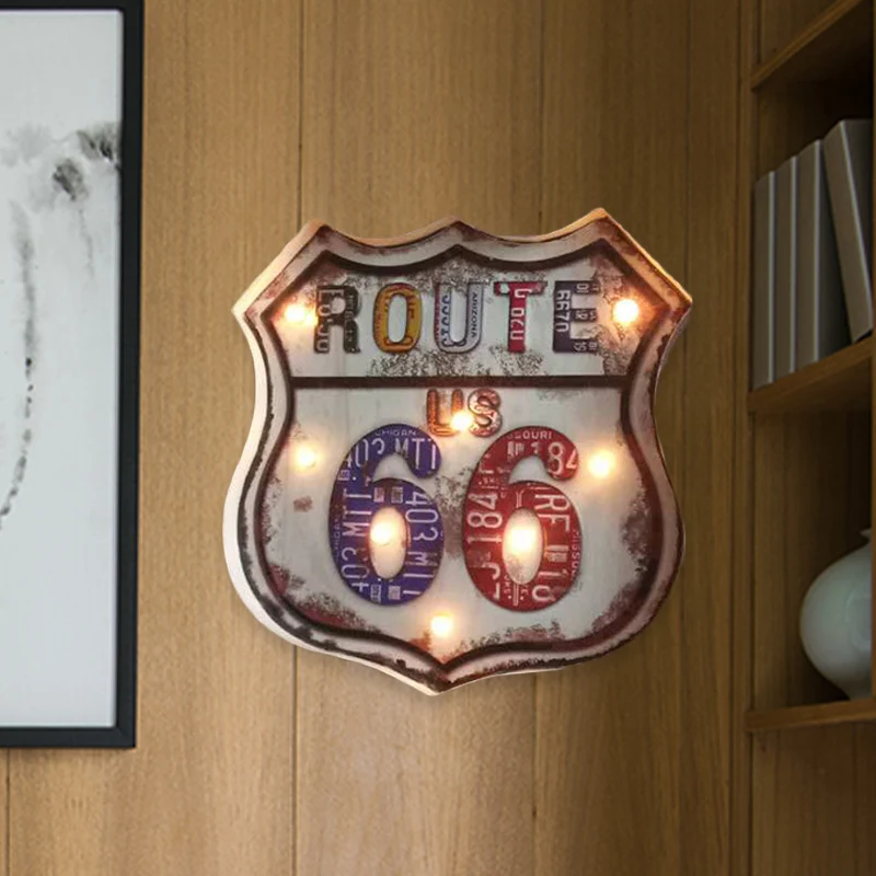 Iron Road uithangbord wandlamp platteland noodlijdend wit decoratief LED-nachtlampje Clearhalo