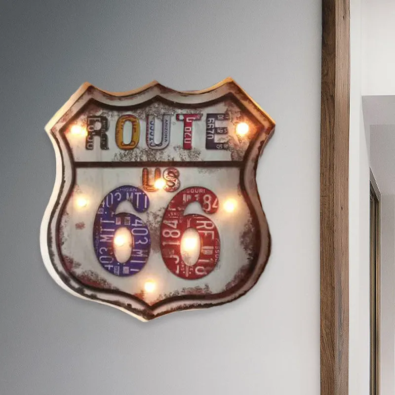 Iron Road uithangbord wandlamp platteland noodlijdend wit decoratief LED-nachtlampje Clearhalo