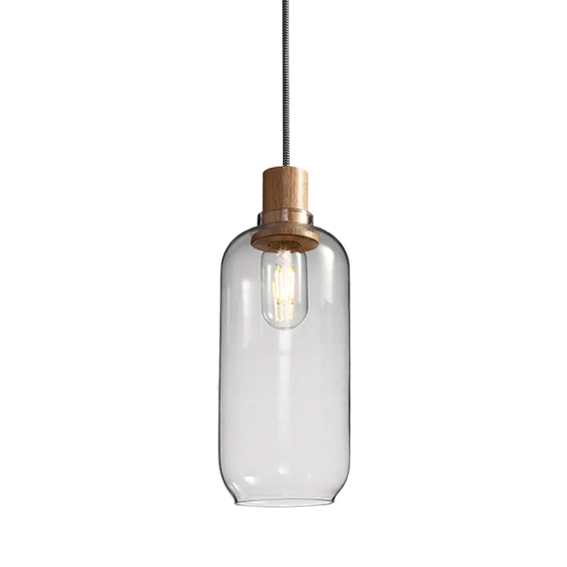 Jar Hanglamp Nordic 1 Licht Helder Glazen Slaapkamer Hanglamp Kit, 5"/6" Breed Clearhalo