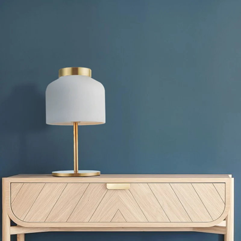 Jar Metaal Nachtkastje Licht Post-Modern 1 Lamp Wit/Blauw Nachtkastje Lamp Voor Eetkamer Clearhalo
