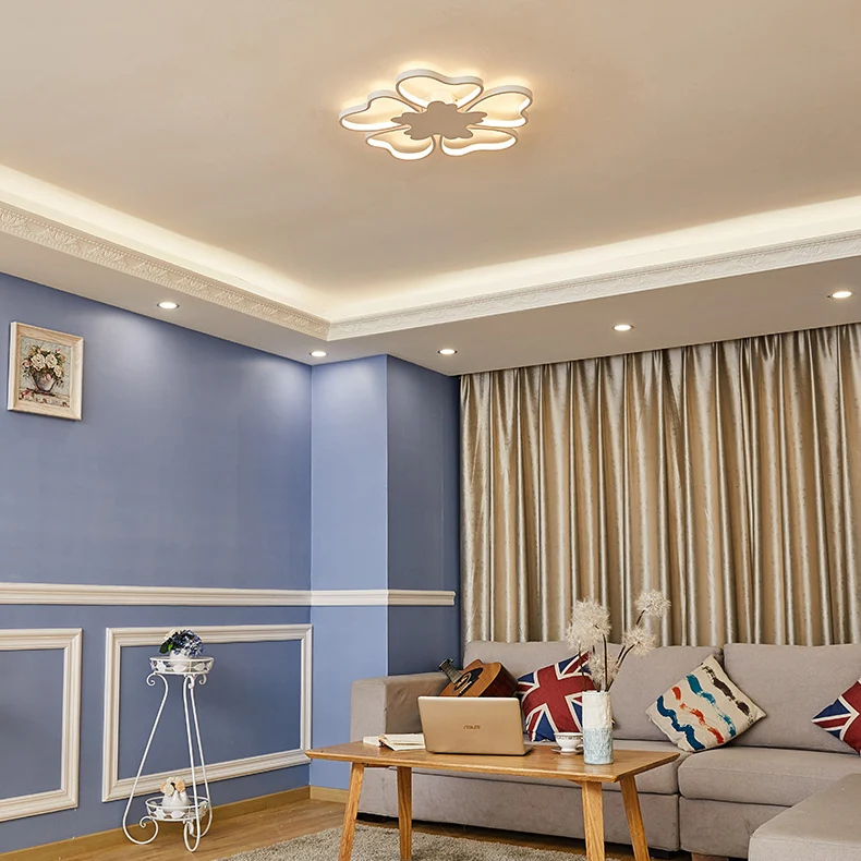 Kinderbloesemvorm plafondmontage licht acryl oogverzorgende LED-plafondlamp wit voor foyer Clearhalo