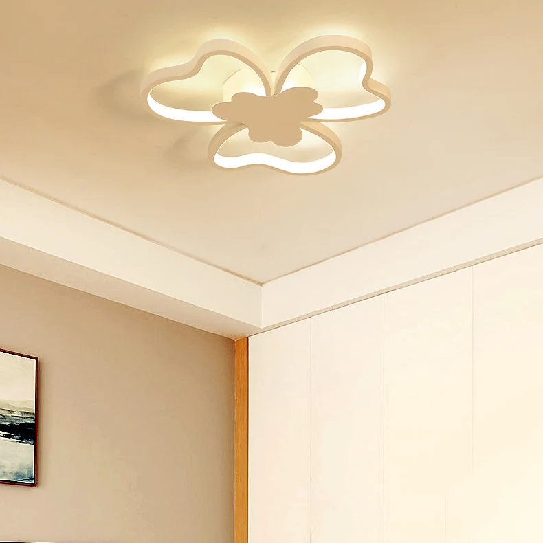 Kinderbloesemvorm plafondmontage licht acryl oogverzorgende LED-plafondlamp wit voor foyer Clearhalo