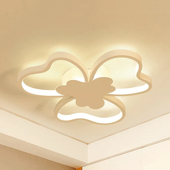 Kinderbloesemvorm plafondmontage licht acryl oogverzorgende LED-plafondlamp wit voor foyer Clearhalo