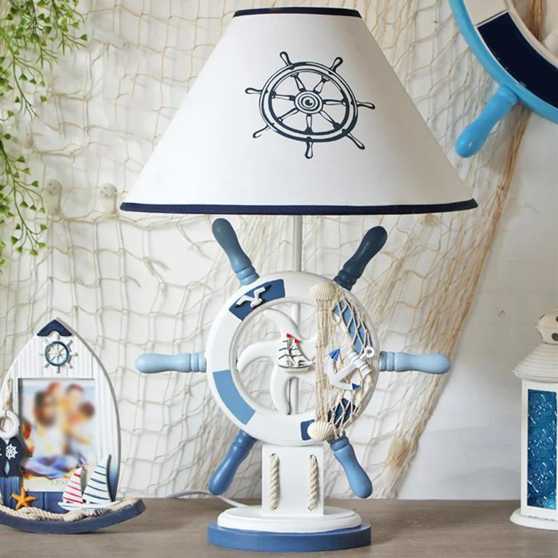 Kinderstijl Roer Tafellamp Hout 1 Hoofd Nachtkastje Nachtlampje Roze/Blauw/Groen met Dimmer/Aan/uit-schakelaar Clearhalo