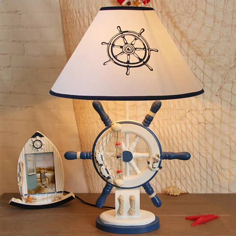 Kinderstijl Roer Tafellamp Hout 1 Hoofd Nachtkastje Nachtlampje Roze/Blauw/Groen met Dimmer/Aan/uit-schakelaar Clearhalo