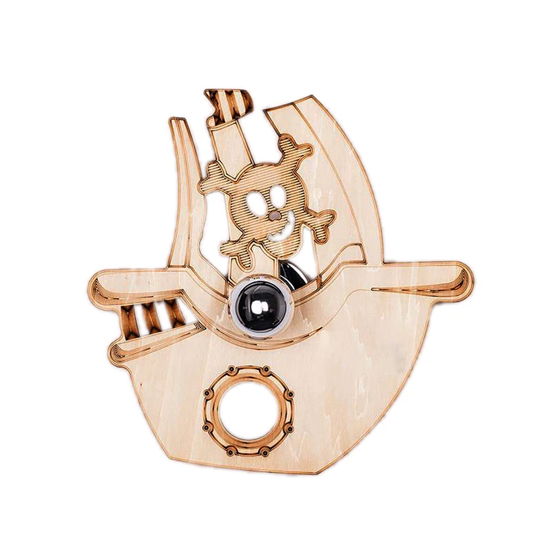 Kleuterschool Gang Piratenschip Wandlamp Hout Enkel licht Cartoon Beige Wandlamp Clearhalo