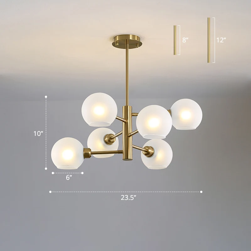 Koepelvormige hanglamp postmoderne stijl glazen eetkamer kroonluchter verlichtingsarmatuur Clearhalo