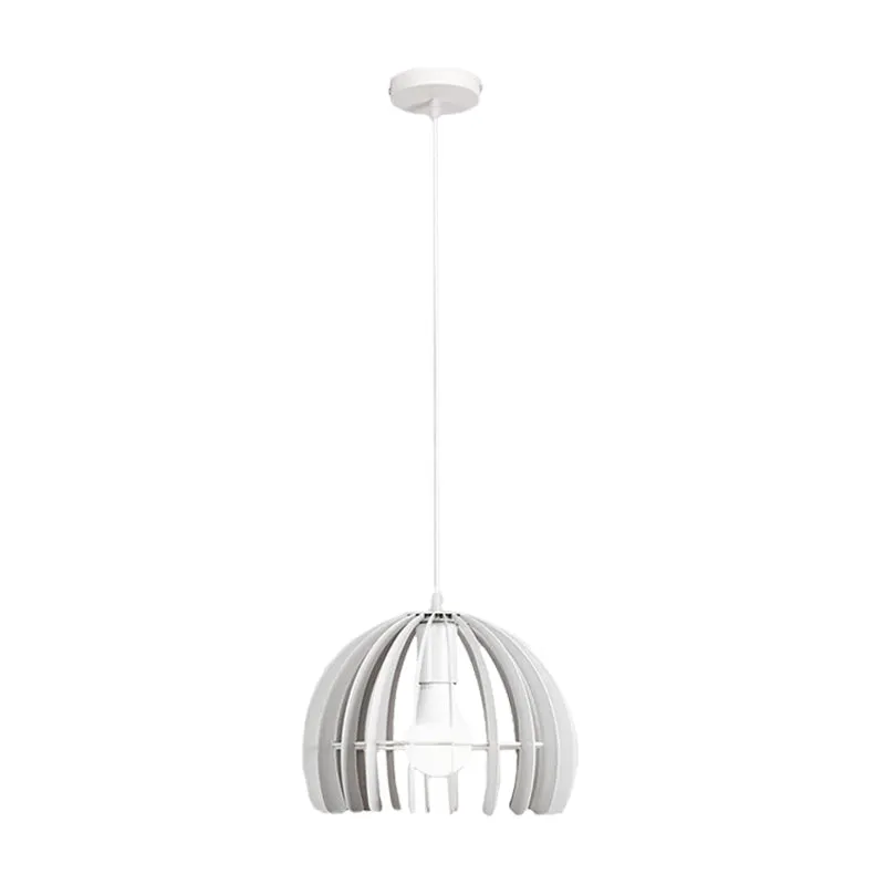 Koepelvormige hanglamp voor woonkamer, set van metaal, enkele lamp, hedendaagse hanglamp zwart/wit Clearhalo