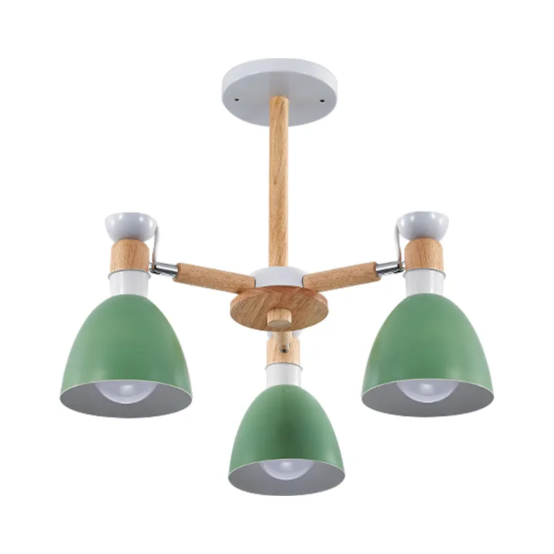 Koepelvormige studeerkamer plafondmontage licht metaal 3-lichts Macaron plafondlamp Clearhalo