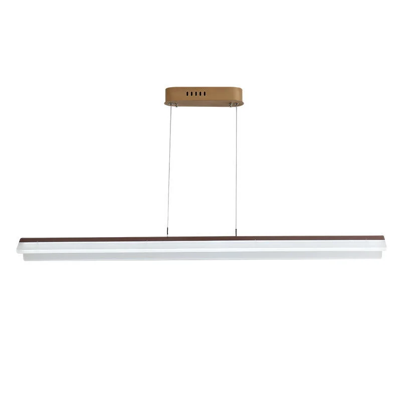Koffie lineaire hanglamp moderne LED acryl eilandverlichting voor eetkamer Clearhalo
