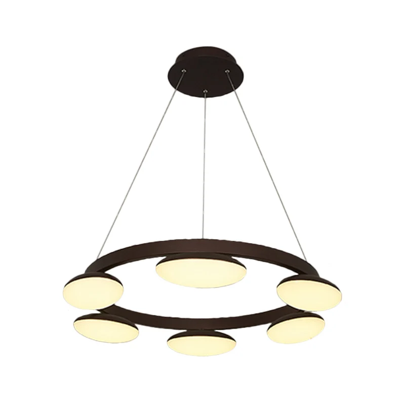 Koffie ronde hanglampset hedendaagse 6/8 koppen metalen hangende kroonluchter voor eetkamer Clearhalo