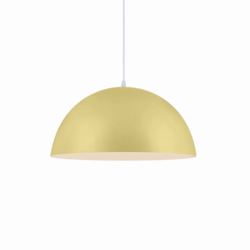 Kom-hanglamp Scandinavische stijl, 1-lichts aluminium hanglamp roze/geel voor woonkamer Clearhalo