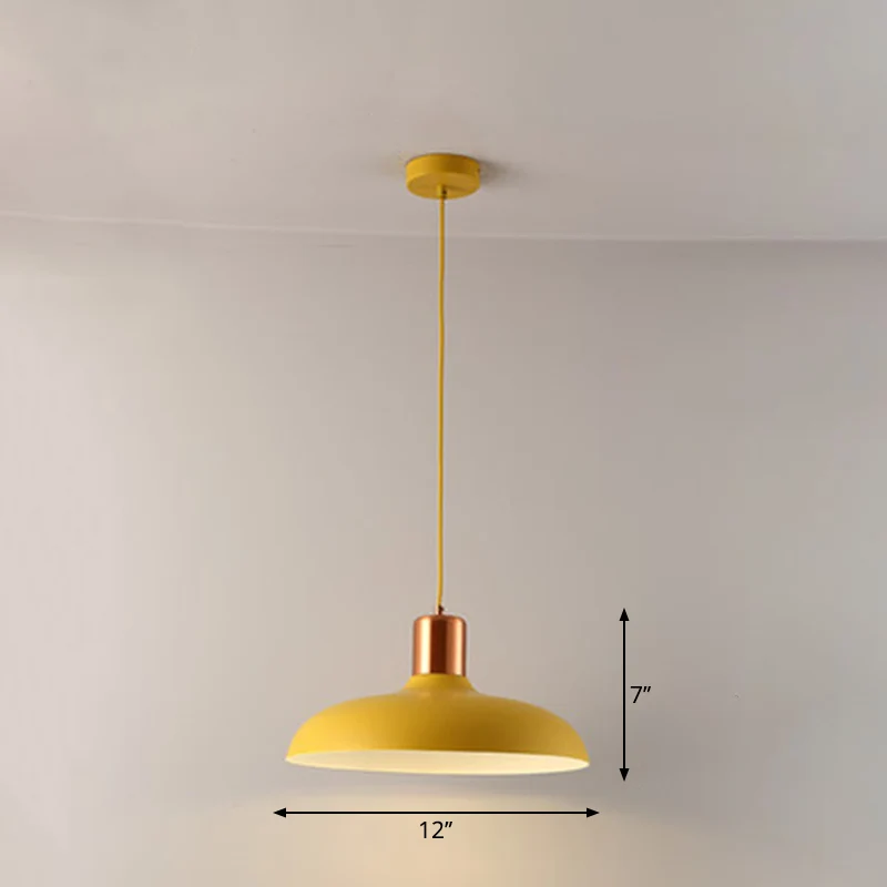 Komvormige restaurant slingerlamp metaal 1 lamp Macaron hanglamp Clearhalo