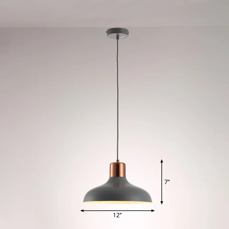 Komvormige restaurant slingerlamp metaal 1 lamp Macaron hanglamp Clearhalo