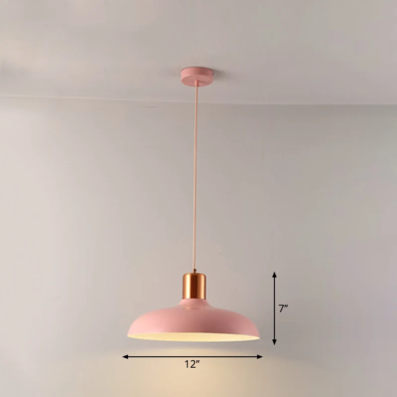 Komvormige restaurant slingerlamp metaal 1 lamp Macaron hanglamp Clearhalo