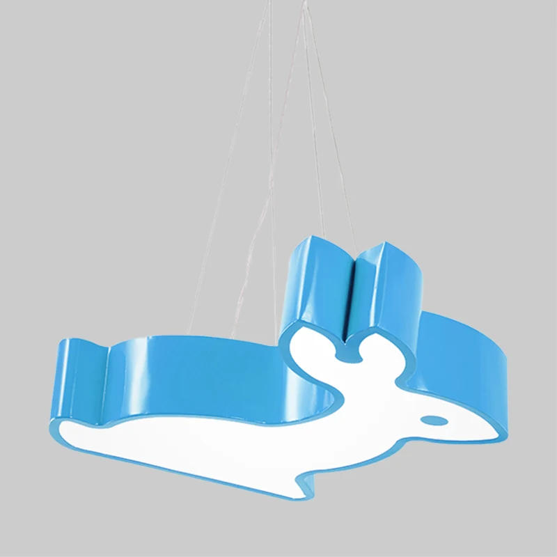 Konijn Slaapkamer Plafondlamp Acryl Kinderstijl LED Hangende Kroonluchter Rood/Blauw/Geel Clearhalo