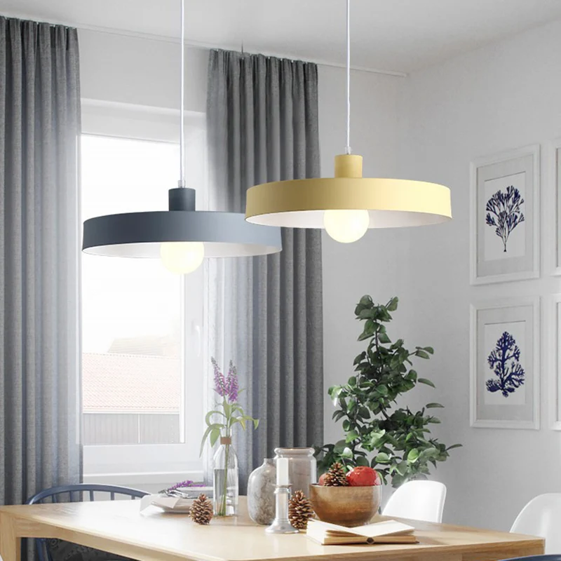 1 kop eetkamer hanglamp eenvoudige hanglampset met potdeksel metalen kap Clearhalo