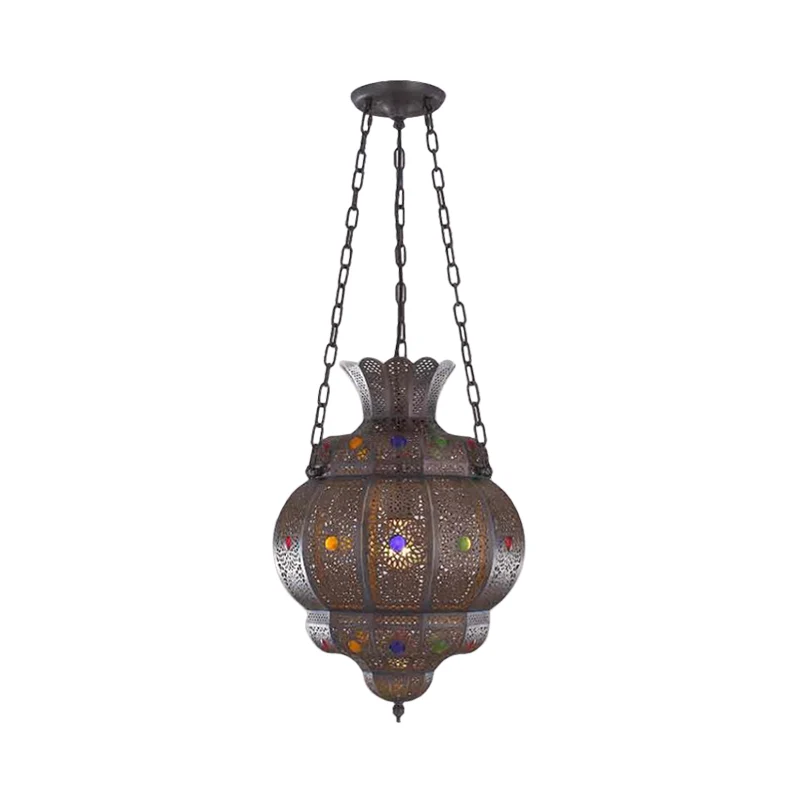 1 kop gesneden hanglamp antiek brons metaal hangende verlichtingsarmatuur voor restaurant Clearhalo