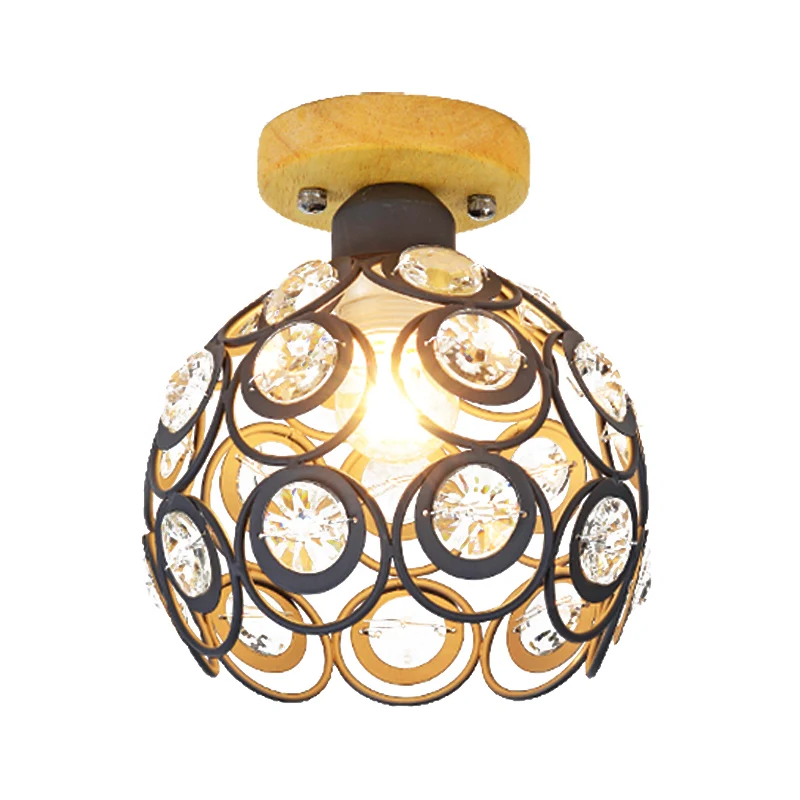 1 kop roze/groen/grijze inbouwverlichting met mondiale metalen lampenkap Nordic inbouwlamp voor foyer Clearhalo