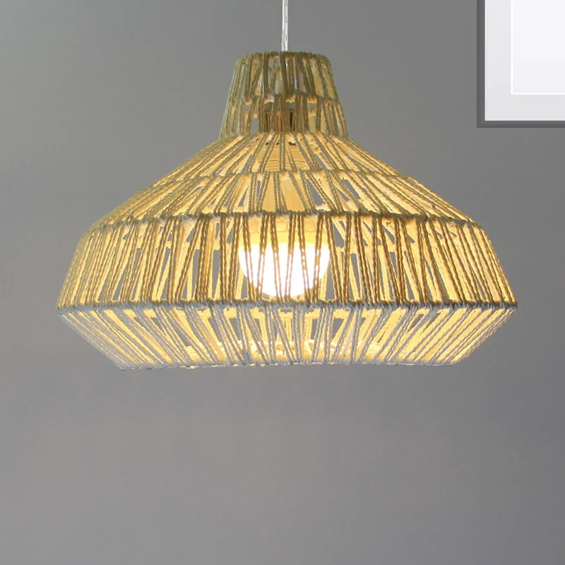 1 kop woonkamer hanglamp traditioneel beige plafond hanglamp met urn papieren kap Clearhalo