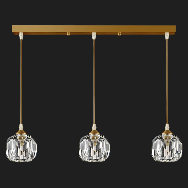 Kristallen geometrische hangende verlichtingsarmatuur Moderne LED gouden hanglamp Clearhalo