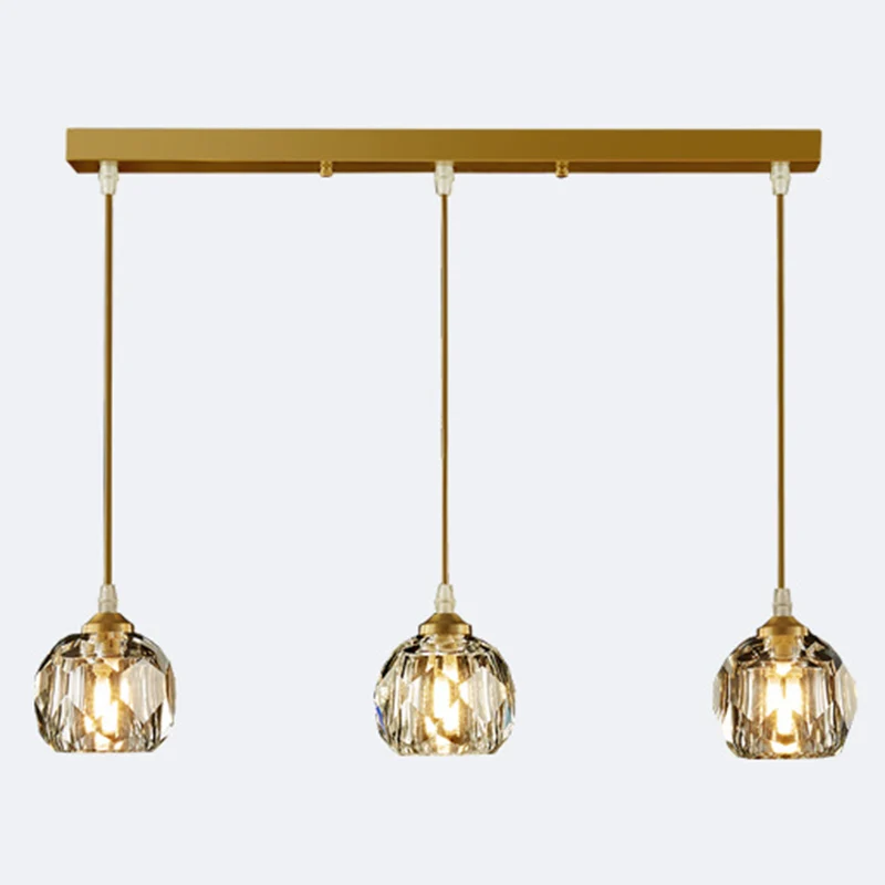 Kristallen geometrische hangende verlichtingsarmatuur Moderne LED gouden hanglamp Clearhalo