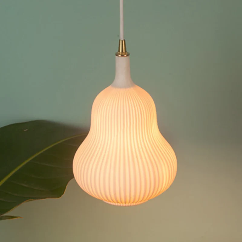 1 lamp kalebasvorm hanglamp creatieve helderglazen hanglamp wit voor eetkamer Clearhalo