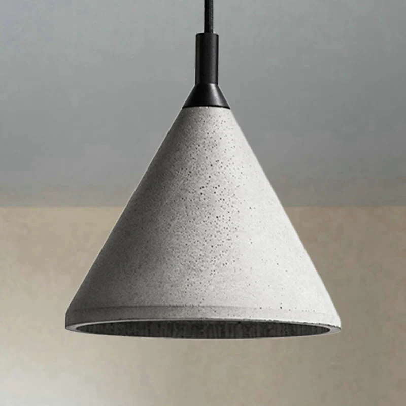 1 lamp kegel hanglamp industriële stijl grijs cement hoogte verstelbare hanglamp voor woonkamer Clearhalo