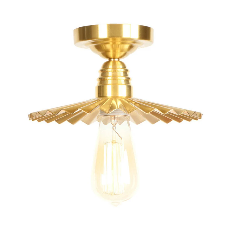 1 Lamp Radial Wave Semi-inbouwlamp Industriële stijl Messing Metaal Semi-inbouwlamp met/zonder schakelaar Clearhalo