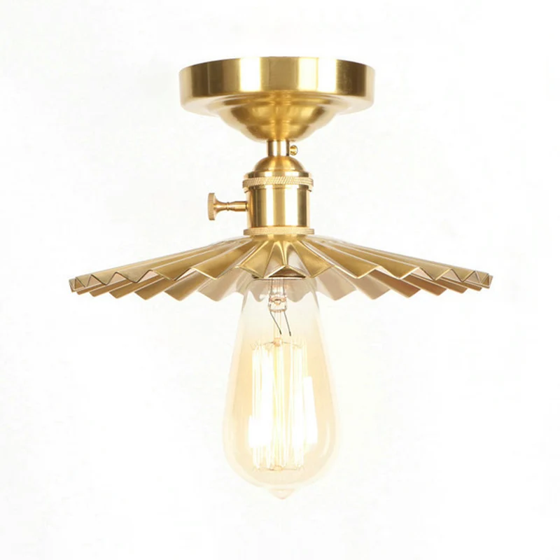 1 Lamp Radial Wave Semi-inbouwlamp Industriële stijl Messing Metaal Semi-inbouwlamp met/zonder schakelaar Clearhalo