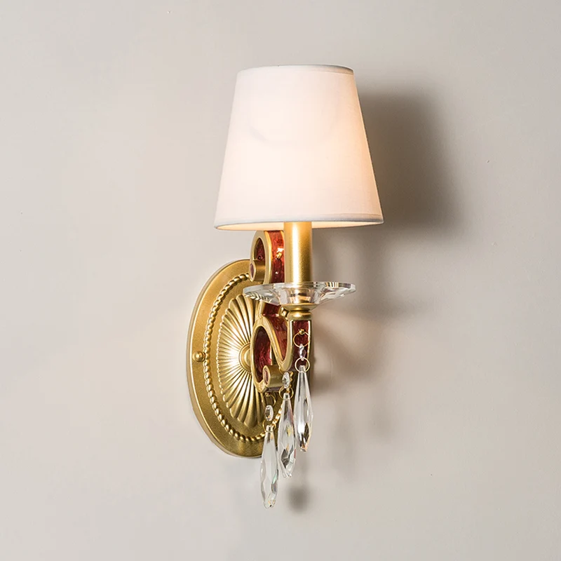 1 lamp schanslamp traditionele gouden conische woonkamer wandlamp met/zonder stoffen kap Clearhalo