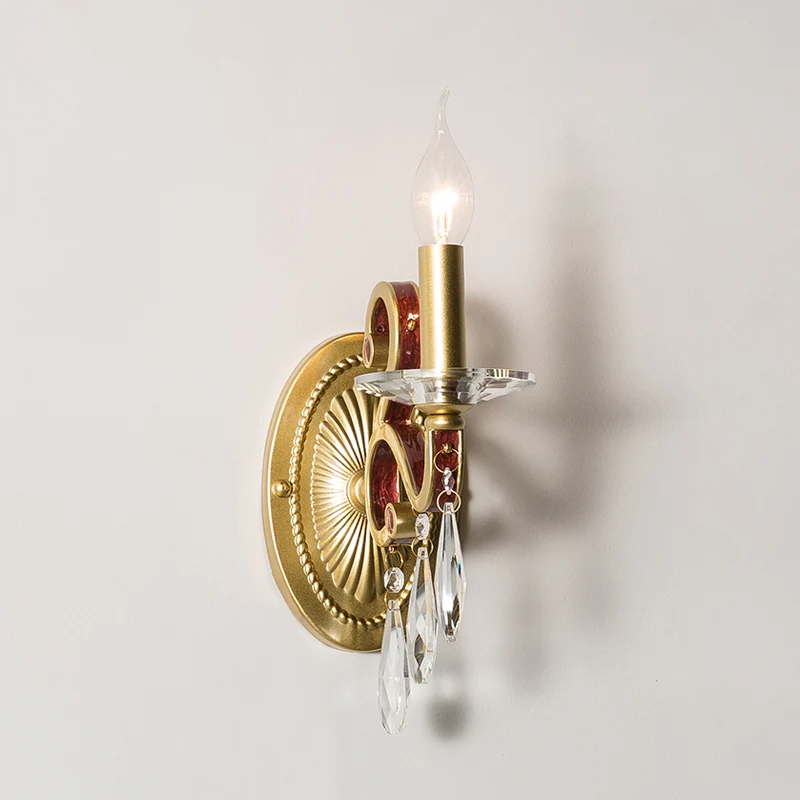 1 lamp schanslamp traditionele gouden conische woonkamer wandlamp met/zonder stoffen kap Clearhalo