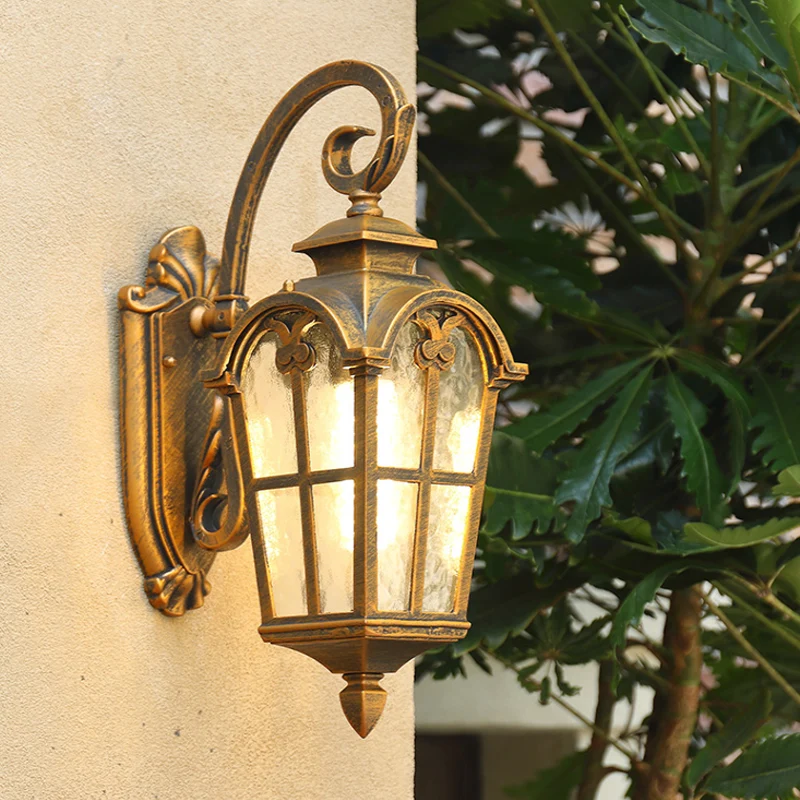 1 lamp wandmontage licht retro lantaarnvormige rimpel glazen wandverlichting voor binnenplaats Clearhalo