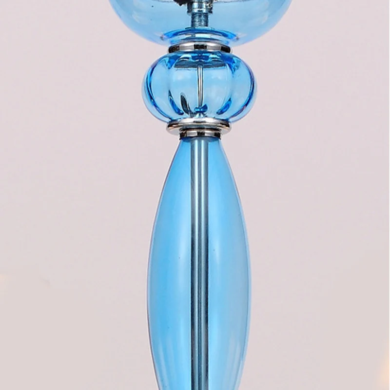 12 Lampen Plafondkroonluchter Traditie Starburst Wit/Rood/Blauw Glas Hangende Hanglamp met Kegel Stoffen Schaduw Clearhalo