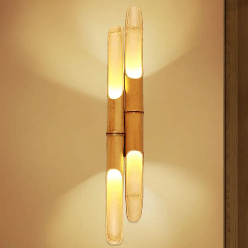 4 lampen slaapkamer wandverlichting Azië beige schanslamp met cilinderhars kap Clearhalo
