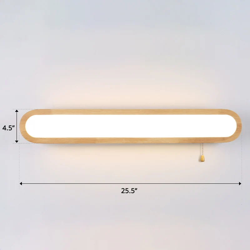 Langwerpige, vlakke wandkandelaar Eenvoud LED-wandlamp met acrylverspreider voor gangpad Clearhalo