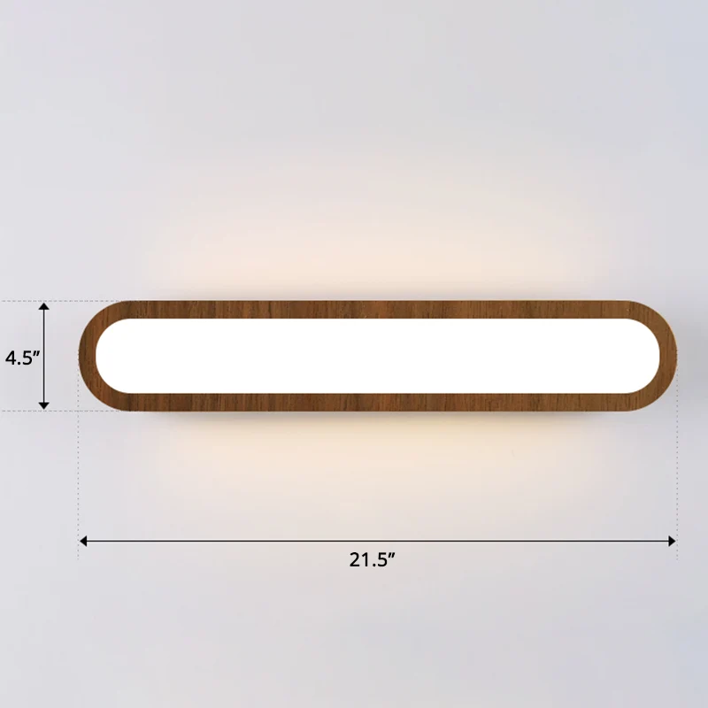 Langwerpige, vlakke wandkandelaar Eenvoud LED-wandlamp met acrylverspreider voor gangpad Clearhalo