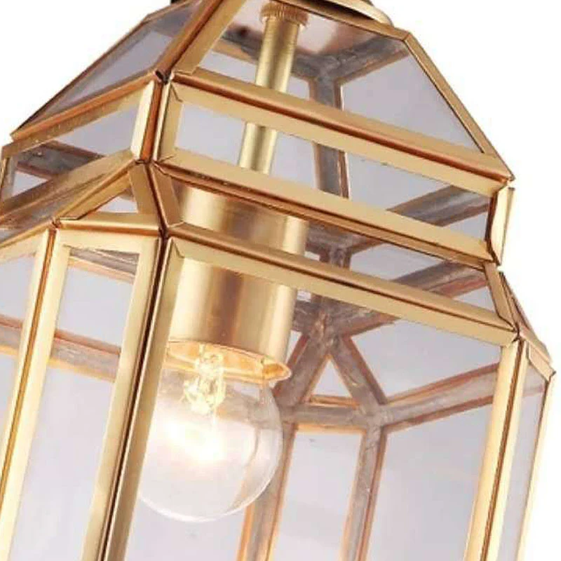 Lantaarn helder glas hanglamp kolonialistische enkele lamp eetkamer hanglamp Clearhalo