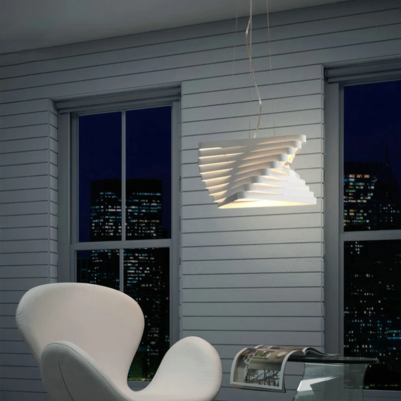 Lasergesneden hanglamp met 1 lamp, moderne metalen plafondhanglamp wit Clearhalo