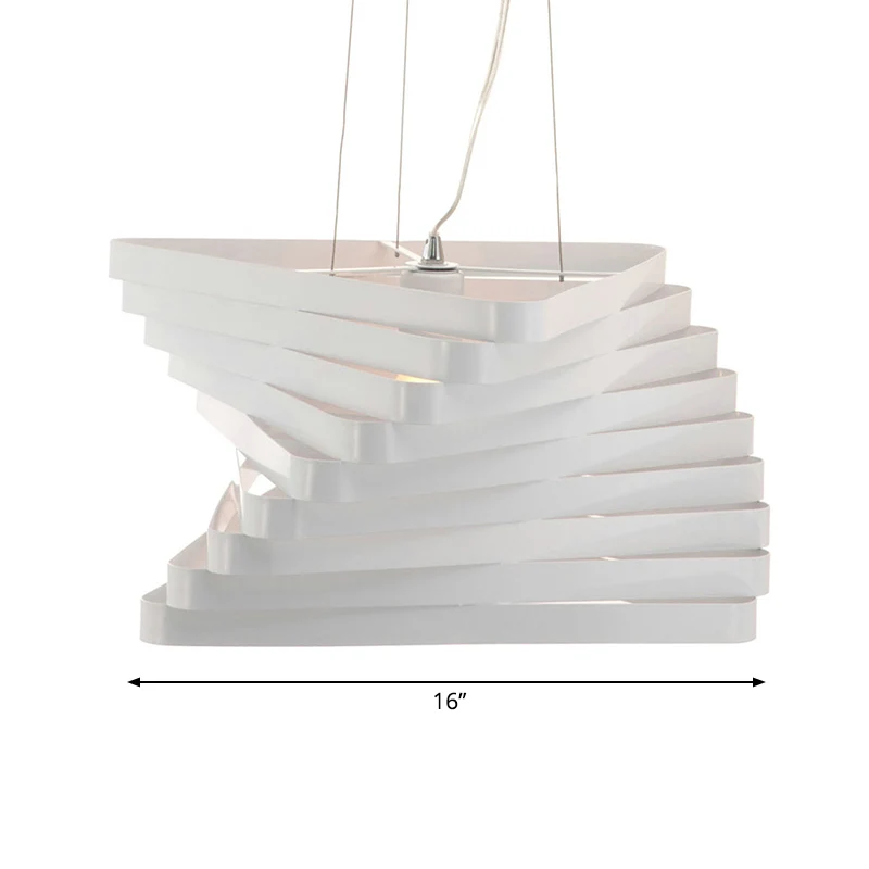 Lasergesneden hanglamp met 1 lamp, moderne metalen plafondhanglamp wit Clearhalo