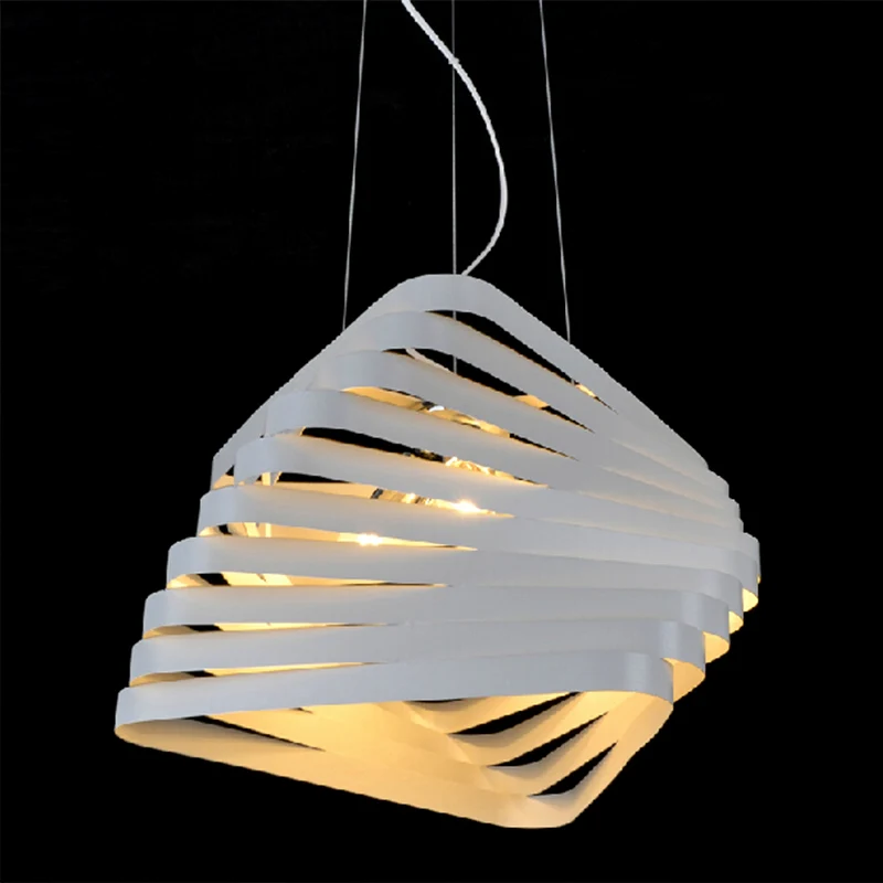 Lasergesneden hanglamp met 1 lamp, moderne metalen plafondhanglamp wit Clearhalo