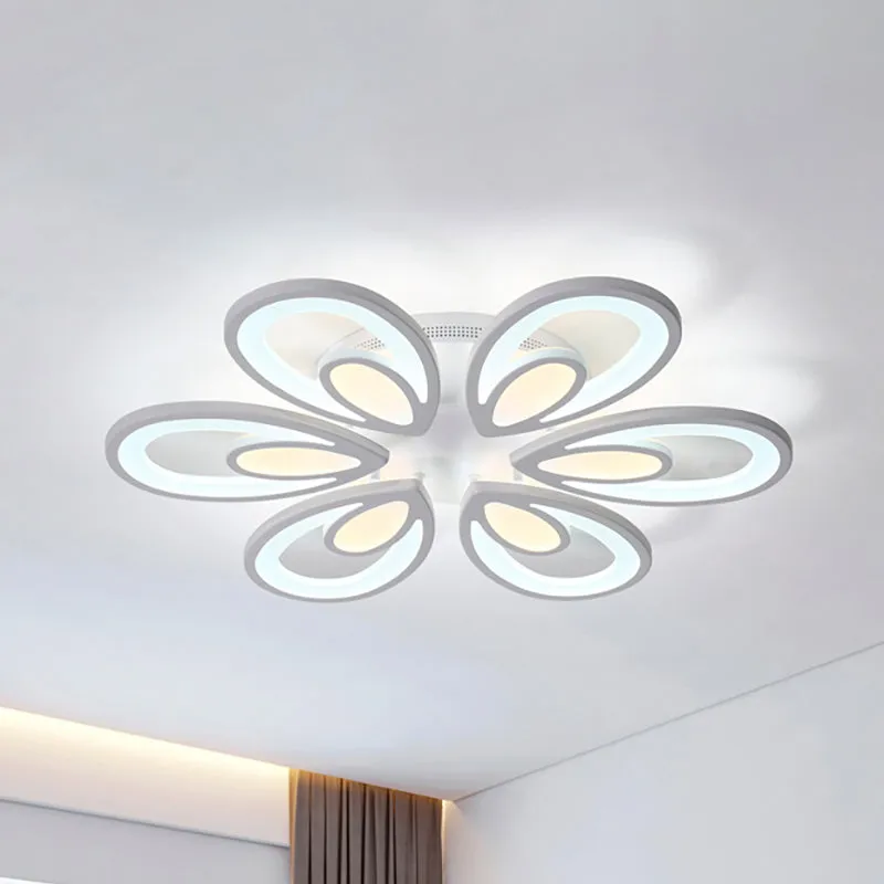 LED-bloemblaadje acryl inbouwlamp eigentijds 6/12/15 lichten wit plafondverlichtingsarmatuur warm / wit / natuurlijk licht...