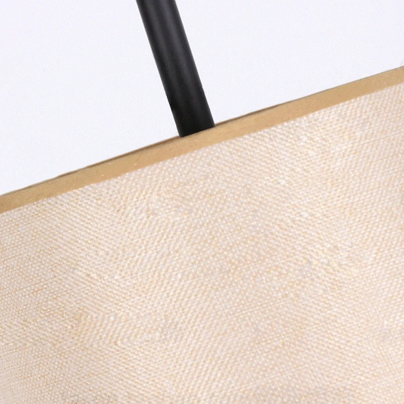 LED-cilinderplafondhanglamp Klassieke witte stoffen hanglamp voor slaapkamer Clearhalo