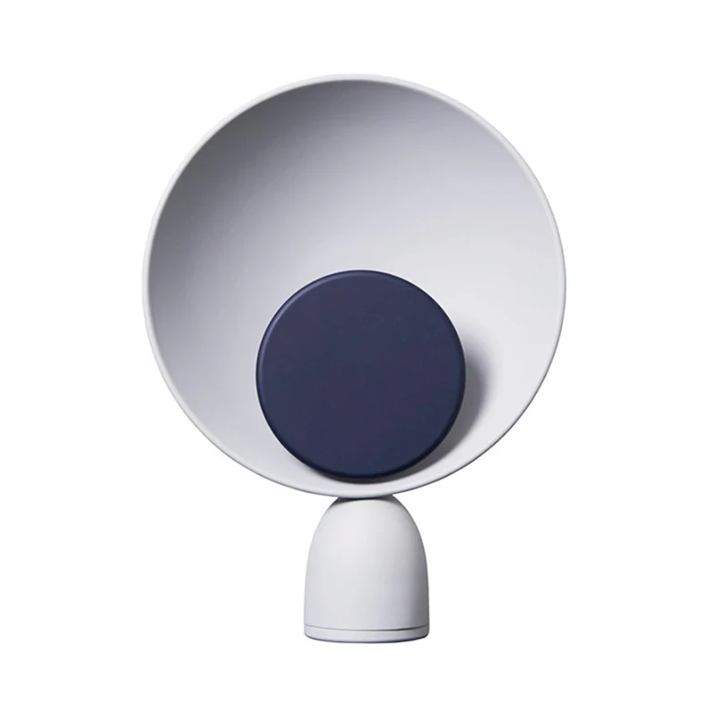 LED-slaapkamerleeslamp Modernisme Blauwe nachttafellamp met schotel metalen kap Clearhalo
