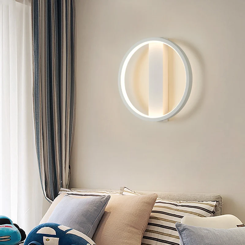 LED-wandlamp eenvoudige stijl met acrylkap, wit rond/vierkant wandlicht warm/wit licht Clearhalo