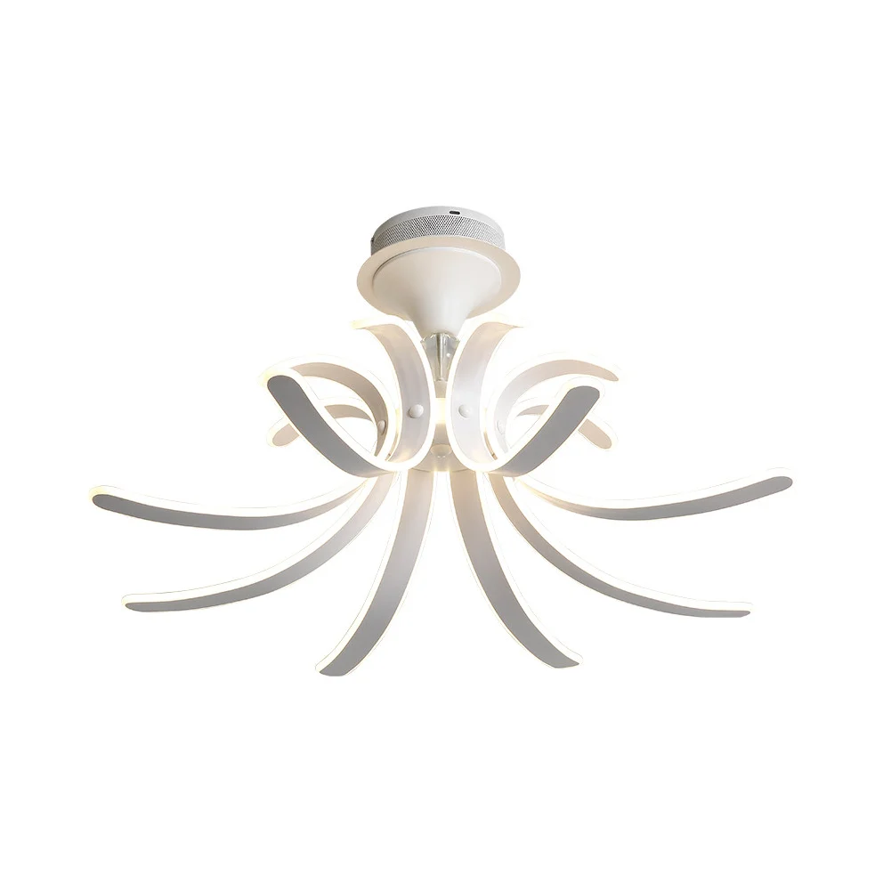 Lente acryl semi-inbouwverlichting Moderne multi-lampen Led witte semi-inbouw plafondlamp wit/warm licht Clearhalo