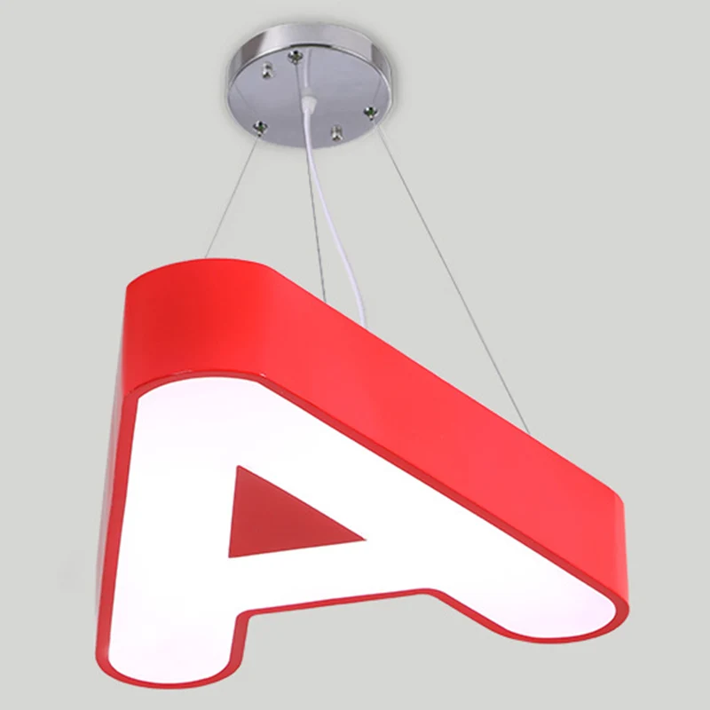 Letter hanglamp moderne stijl LED metalen plafond hanglamp Clearhalo