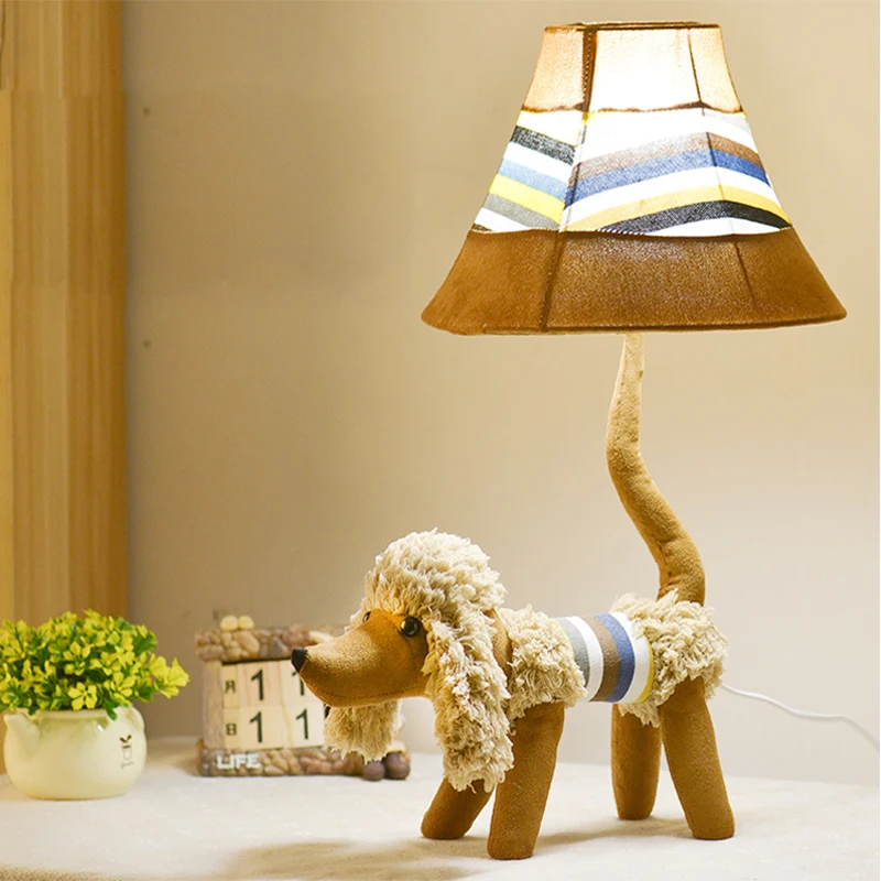 1 licht cartoon leeslamp dier stof bureaulamp voor kinderkamer Clearhalo